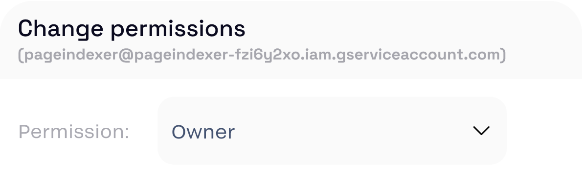 Setup Indexing Access